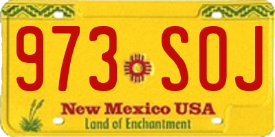 NM license plate 973SOJ