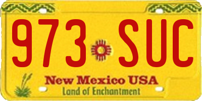NM license plate 973SUC
