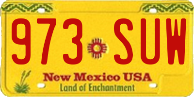 NM license plate 973SUW