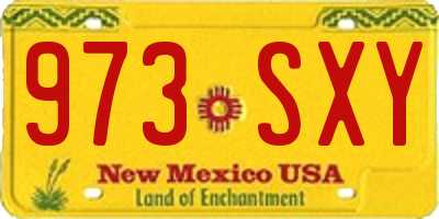 NM license plate 973SXY