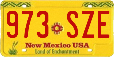 NM license plate 973SZE