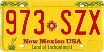 NM license plate 973SZX