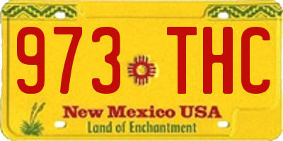 NM license plate 973THC