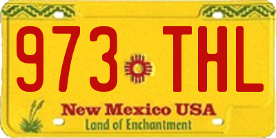 NM license plate 973THL