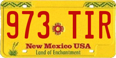 NM license plate 973TIR