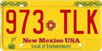 NM license plate 973TLK