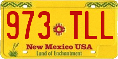 NM license plate 973TLL