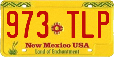 NM license plate 973TLP
