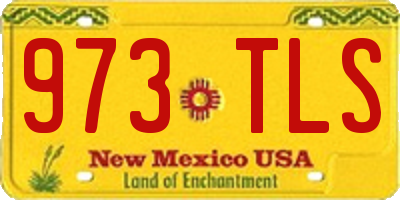NM license plate 973TLS