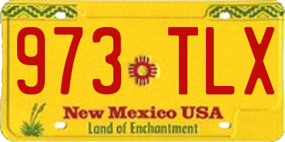 NM license plate 973TLX