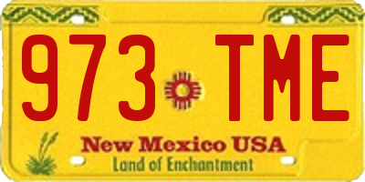 NM license plate 973TME