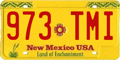 NM license plate 973TMI