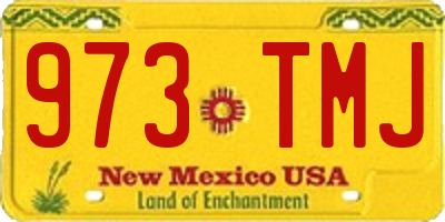 NM license plate 973TMJ