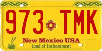 NM license plate 973TMK