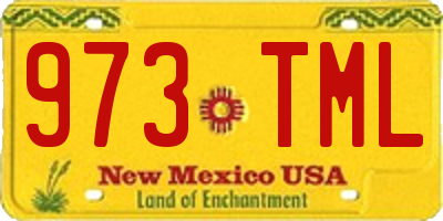 NM license plate 973TML