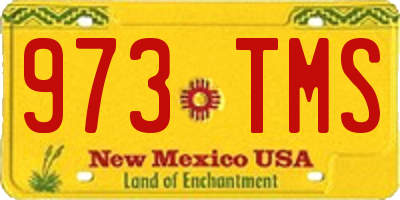 NM license plate 973TMS