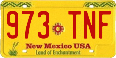 NM license plate 973TNF