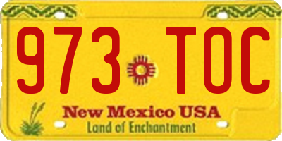 NM license plate 973TOC
