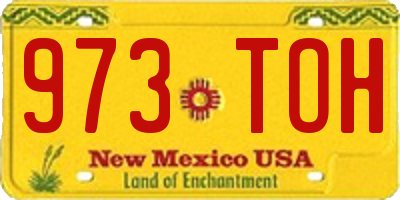 NM license plate 973TOH