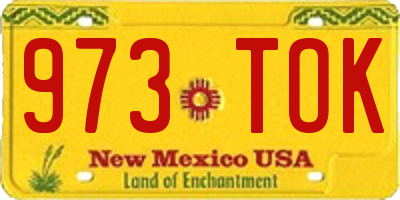 NM license plate 973TOK