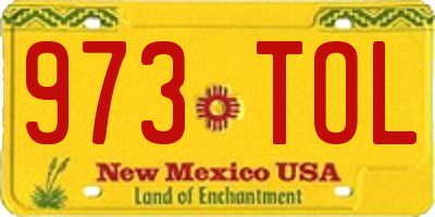 NM license plate 973TOL