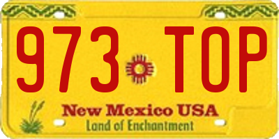 NM license plate 973TOP