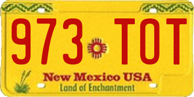 NM license plate 973TOT