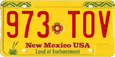 NM license plate 973TOV