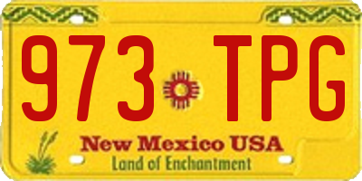 NM license plate 973TPG