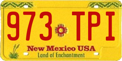 NM license plate 973TPI