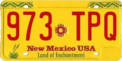 NM license plate 973TPQ