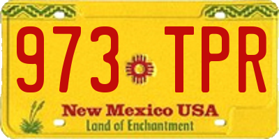 NM license plate 973TPR