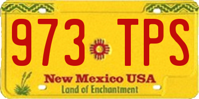 NM license plate 973TPS