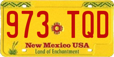 NM license plate 973TQD