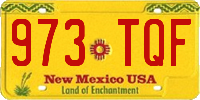NM license plate 973TQF