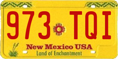 NM license plate 973TQI