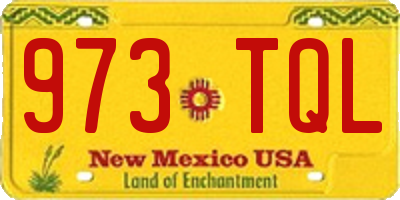 NM license plate 973TQL