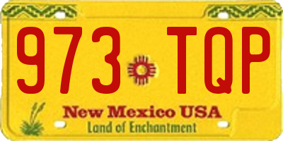 NM license plate 973TQP