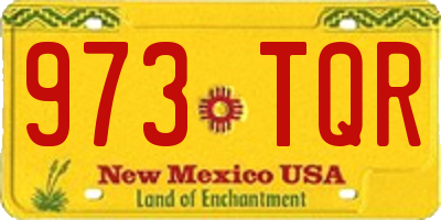 NM license plate 973TQR