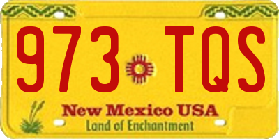 NM license plate 973TQS