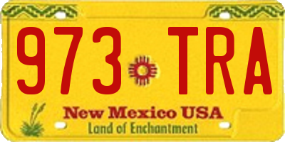 NM license plate 973TRA