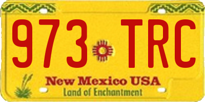 NM license plate 973TRC