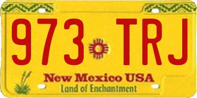 NM license plate 973TRJ