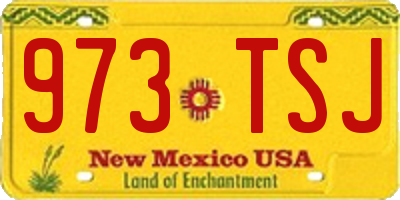 NM license plate 973TSJ