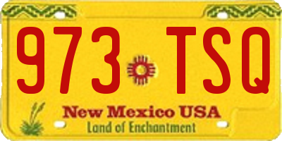 NM license plate 973TSQ