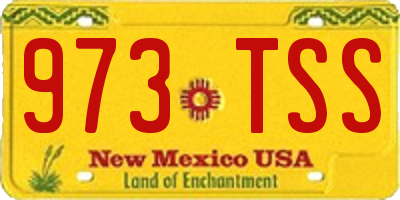 NM license plate 973TSS