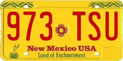 NM license plate 973TSU