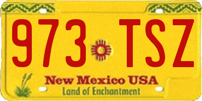 NM license plate 973TSZ