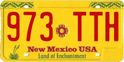 NM license plate 973TTH