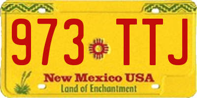 NM license plate 973TTJ